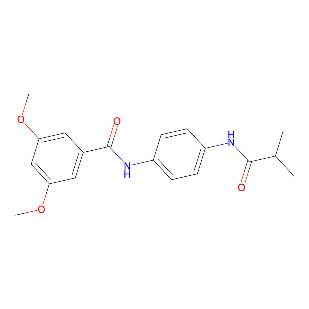 N-[4-(isobutyrylamino)phenyl]-3,5-dimethoxybenzamide molecular structure, CAS 839690-21-0