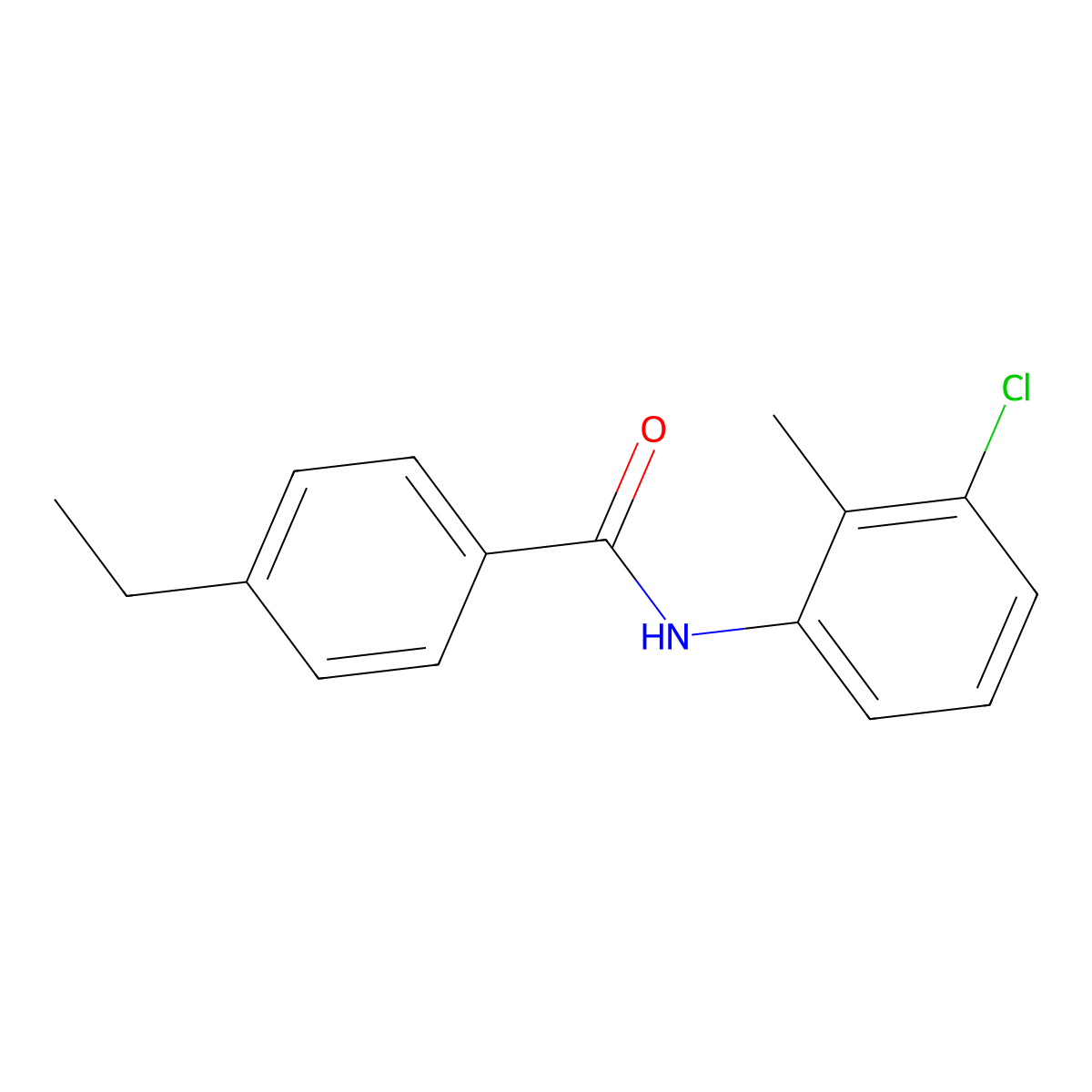 N-(3-chloro-2-methylphenyl)-4-ethylbenzamide molecular structure, CAS 839690-22-1