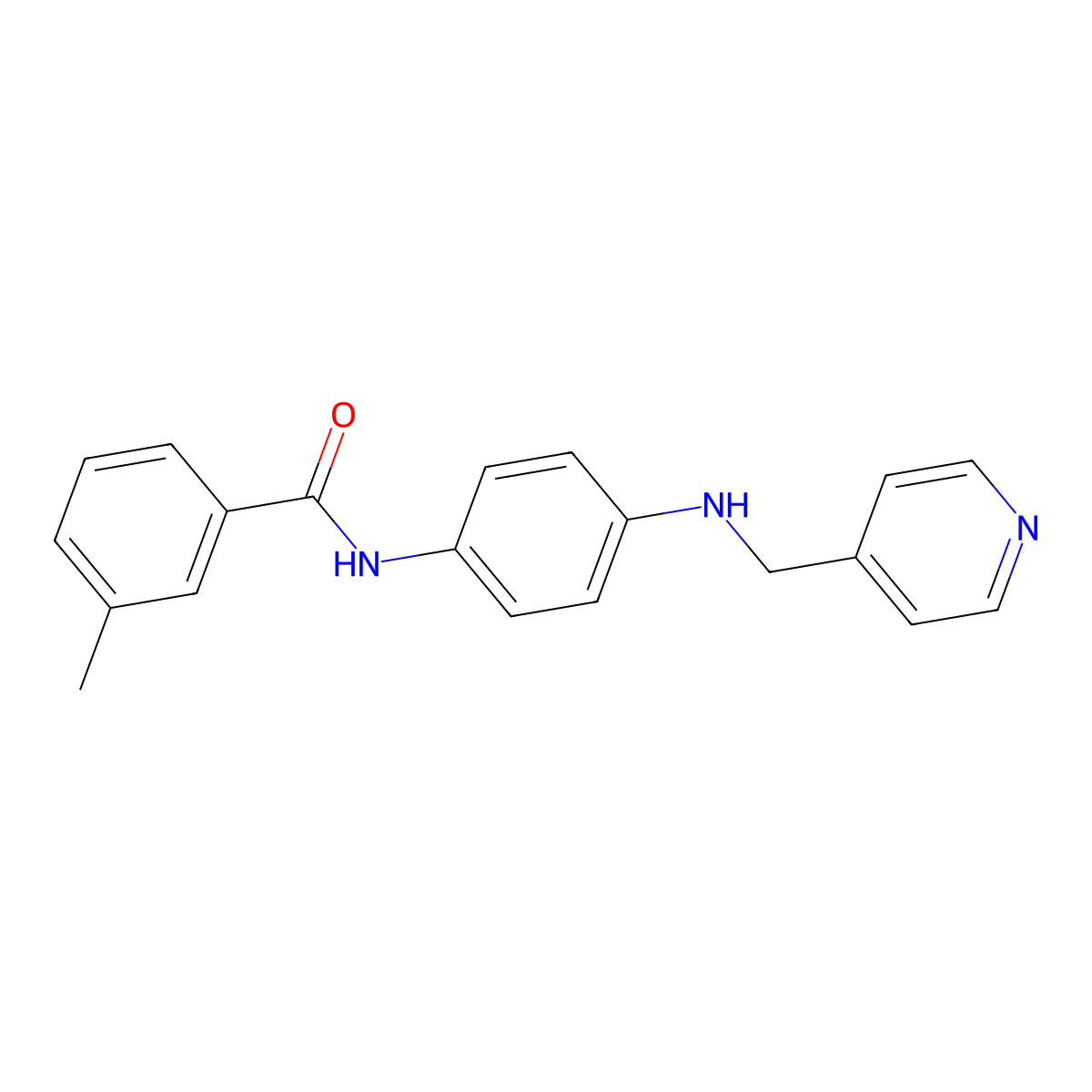 3-Methyl-N-(4-((pyridin-4-ylmethyl)amino)phenyl)benzamide molecular structure, CAS 839690-23-2