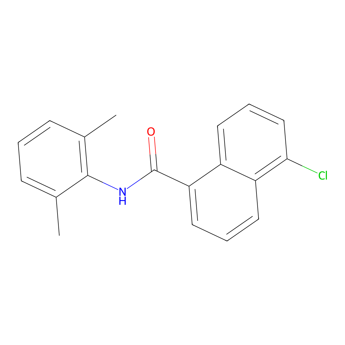 5-chloro-N-(2,6-dimethylphenyl)naphthalene-1-carboxamide molecular structure, CAS 839690-24-3