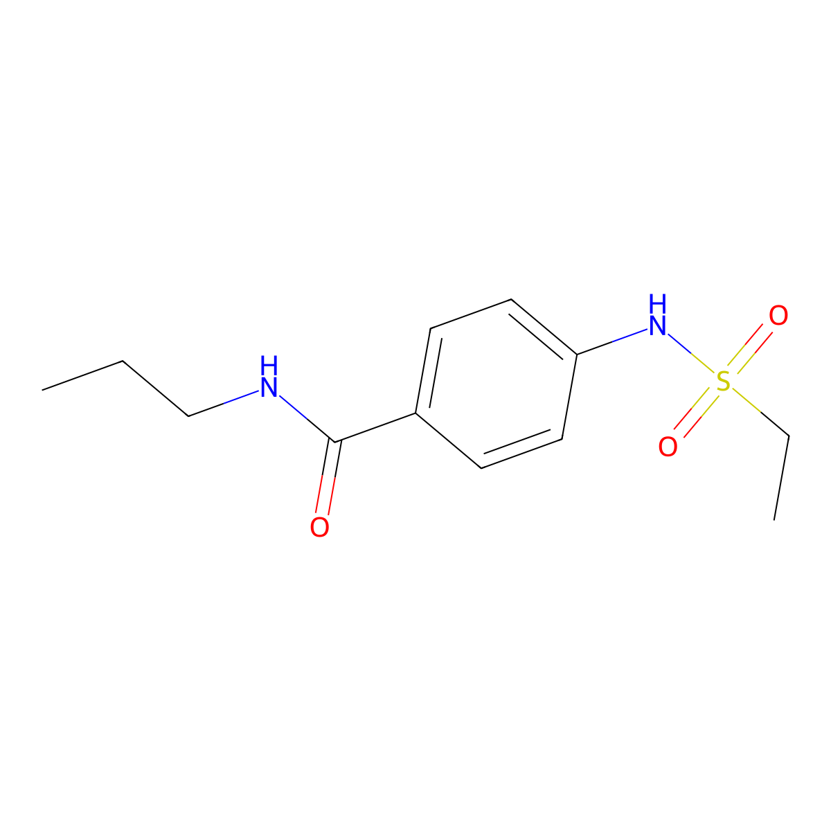 4-(ethylsulfonylamino)-N-propylbenzamide molecular structure, CAS 839690-26-5
