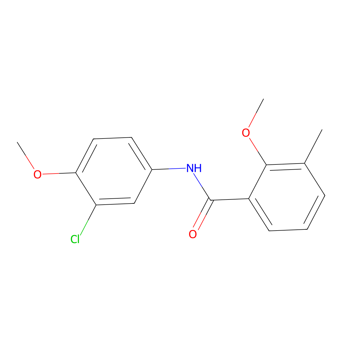 N-(3-chloro-4-methoxyphenyl)-2-methoxy-3-methylbenzamide molecular structure, CAS 839690-40-3