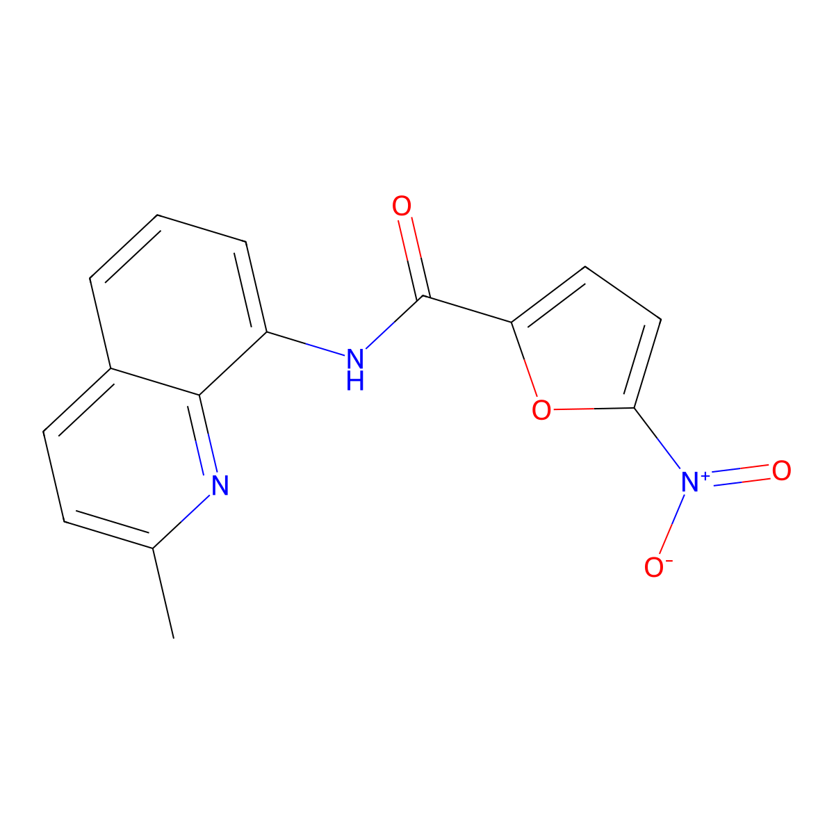 N-(2-methylquinolin-8-yl)-5-nitrofuran-2-carboxamide molecular structure, CAS 839690-51-6