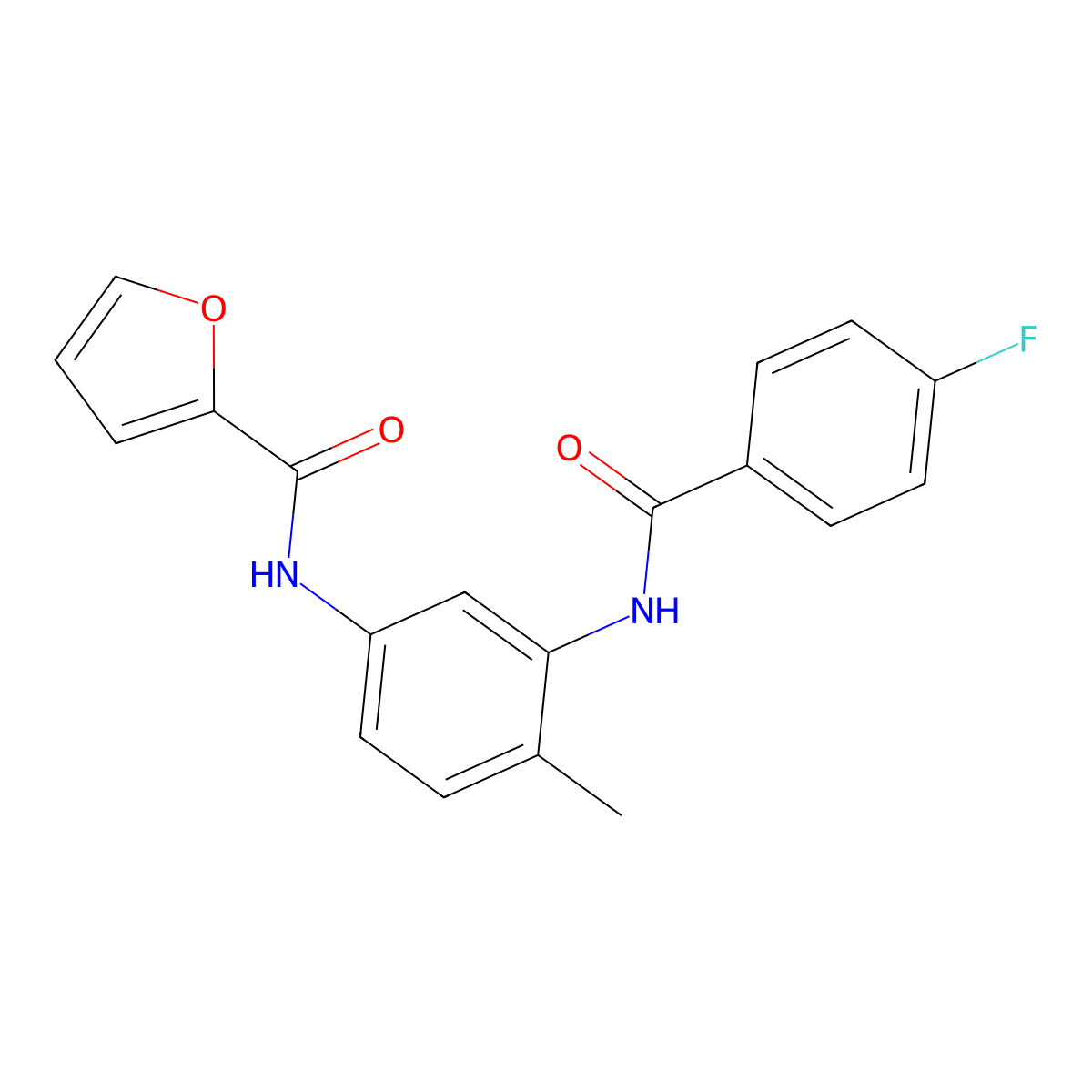 N-{3-[(4-fluorobenzoyl)amino]-4-methylphenyl}-2-furamide molecular structure, CAS 839690-56-1