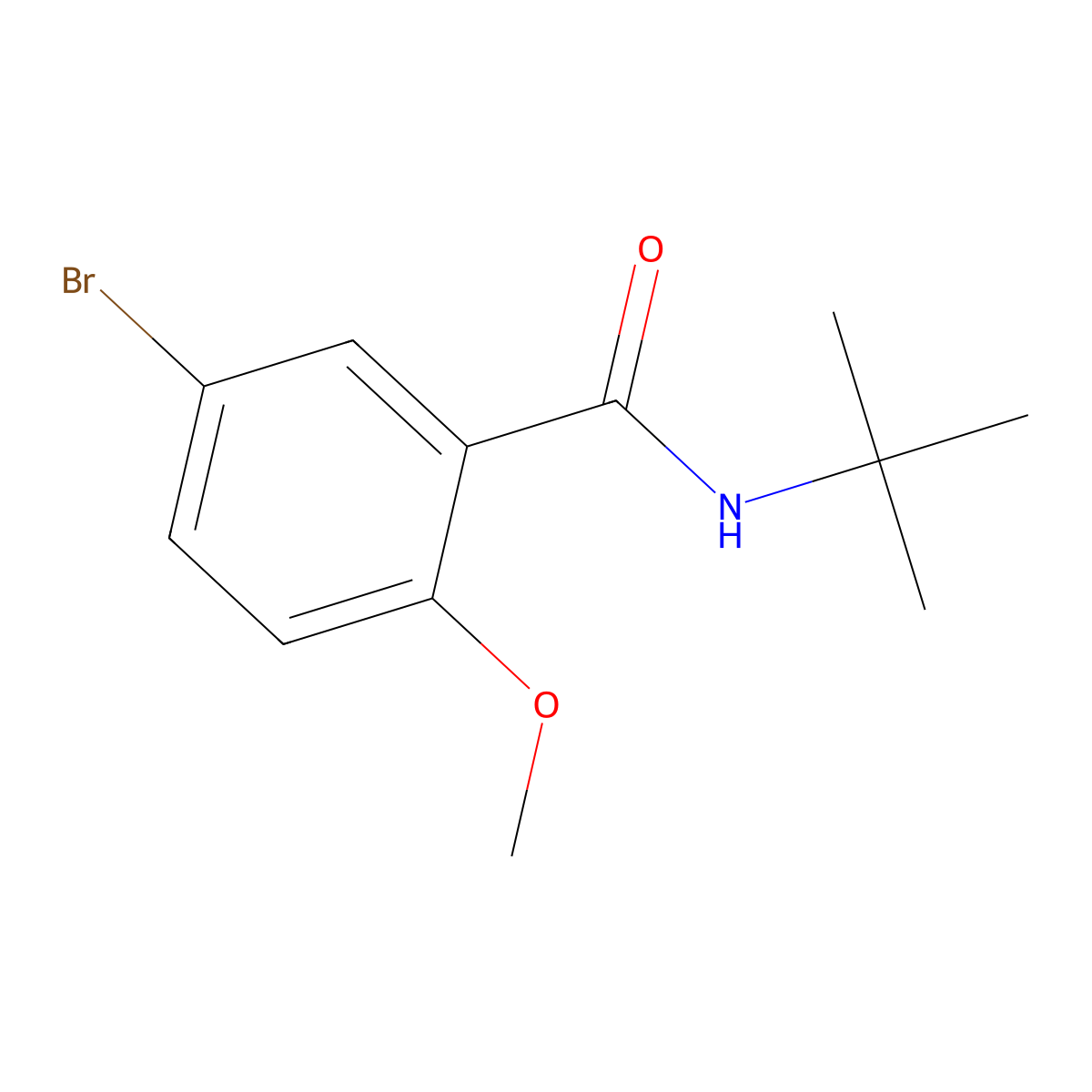 5-bromo-N-tert-butyl-2-methoxybenzamide molecular structure, CAS 839690-62-9