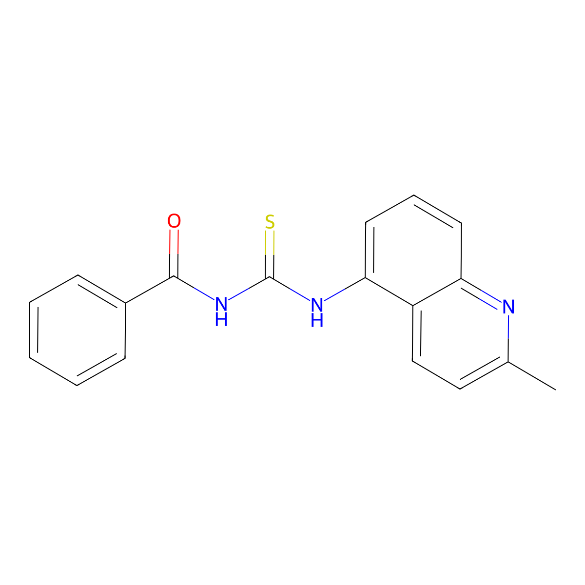 N-[(2-methylquinolin-5-yl)carbamothioyl]benzamide molecular structure, CAS 839691-09-7