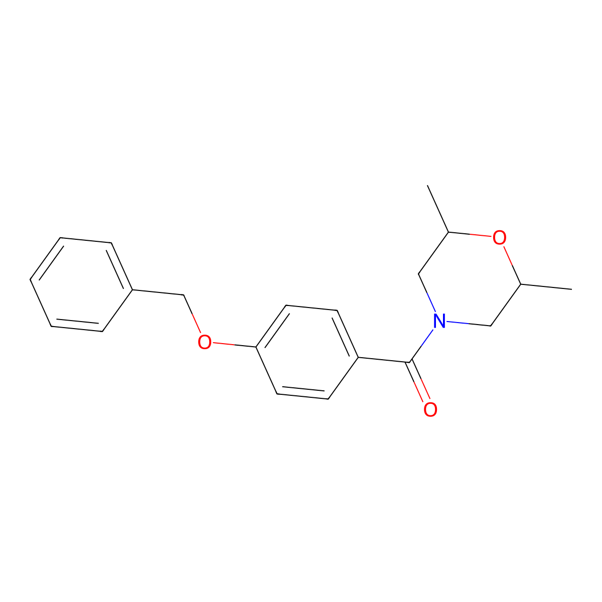 [4-(Benzyloxy)phenyl](2,6-dimethylmorpholin-4-yl)methanone molecular structure, CAS 839691-25-7