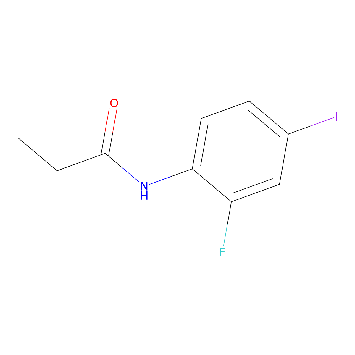 N-(2-fluoro-4-iodophenyl)propanamide molecular structure, CAS 839691-28-0