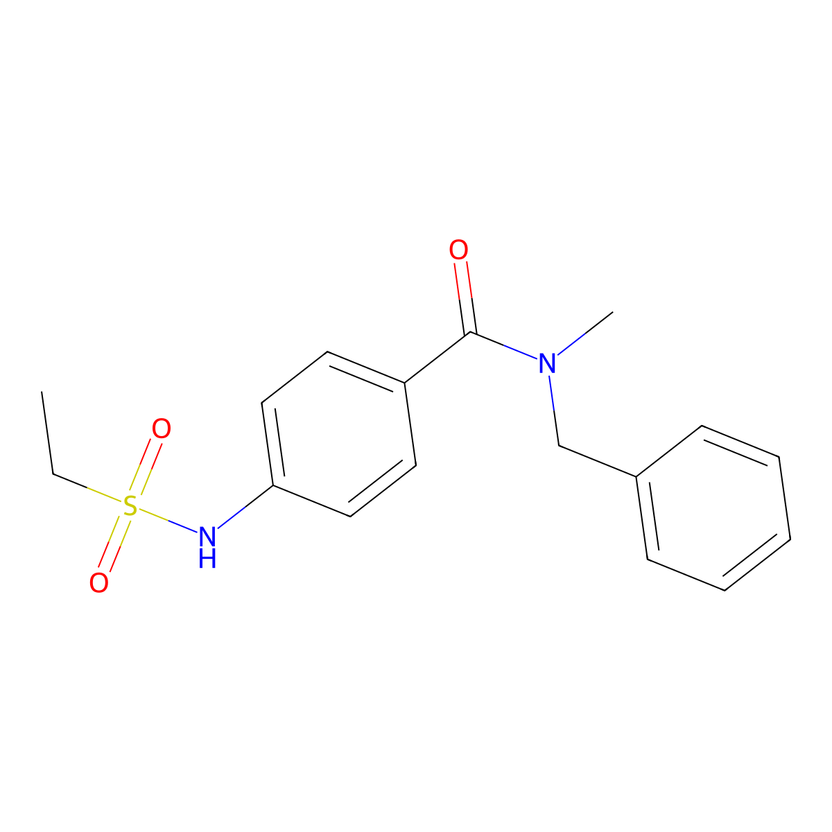 N-benzyl-4-(ethylsulfonylamino)-N-methylbenzamide molecular structure, CAS 839691-29-1