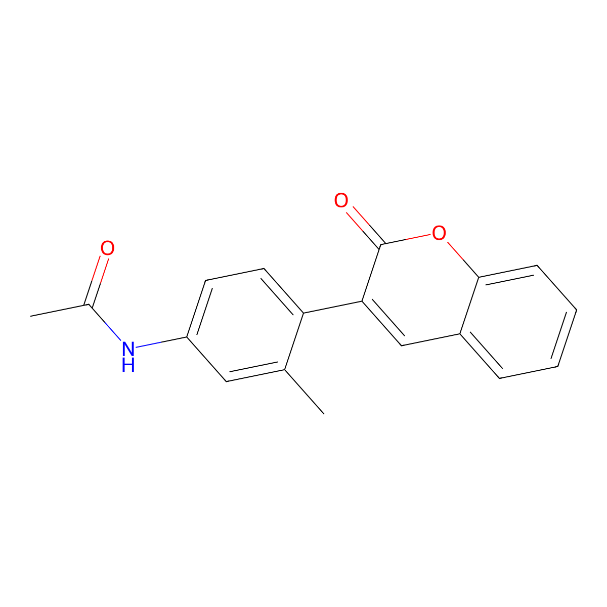 N-[3-methyl-4-(2-oxo-2H-chromen-3-yl)phenyl]acetamide molecular structure, CAS 839691-68-8