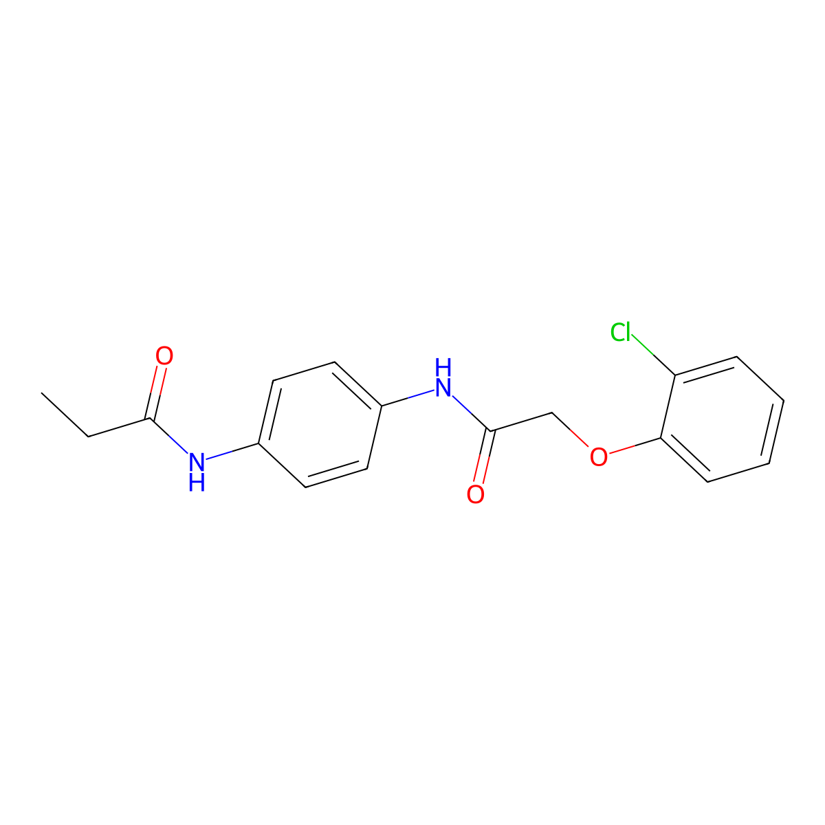 N-(4-{[2-(2-chlorophenoxy)acetyl]amino}phenyl)propanamide molecular structure, CAS 839691-97-3