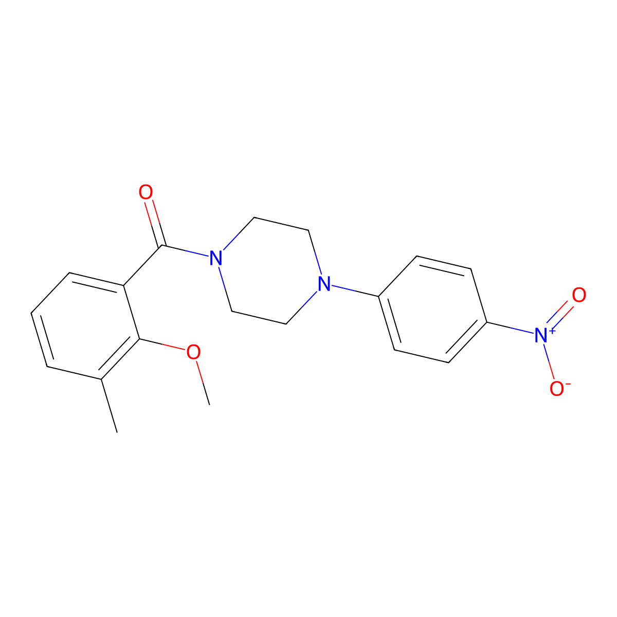 (2-Methoxy-3-methylphenyl)-[4-(4-nitrophenyl)piperazin-1-yl]methanone molecular structure, CAS 839692-01-2