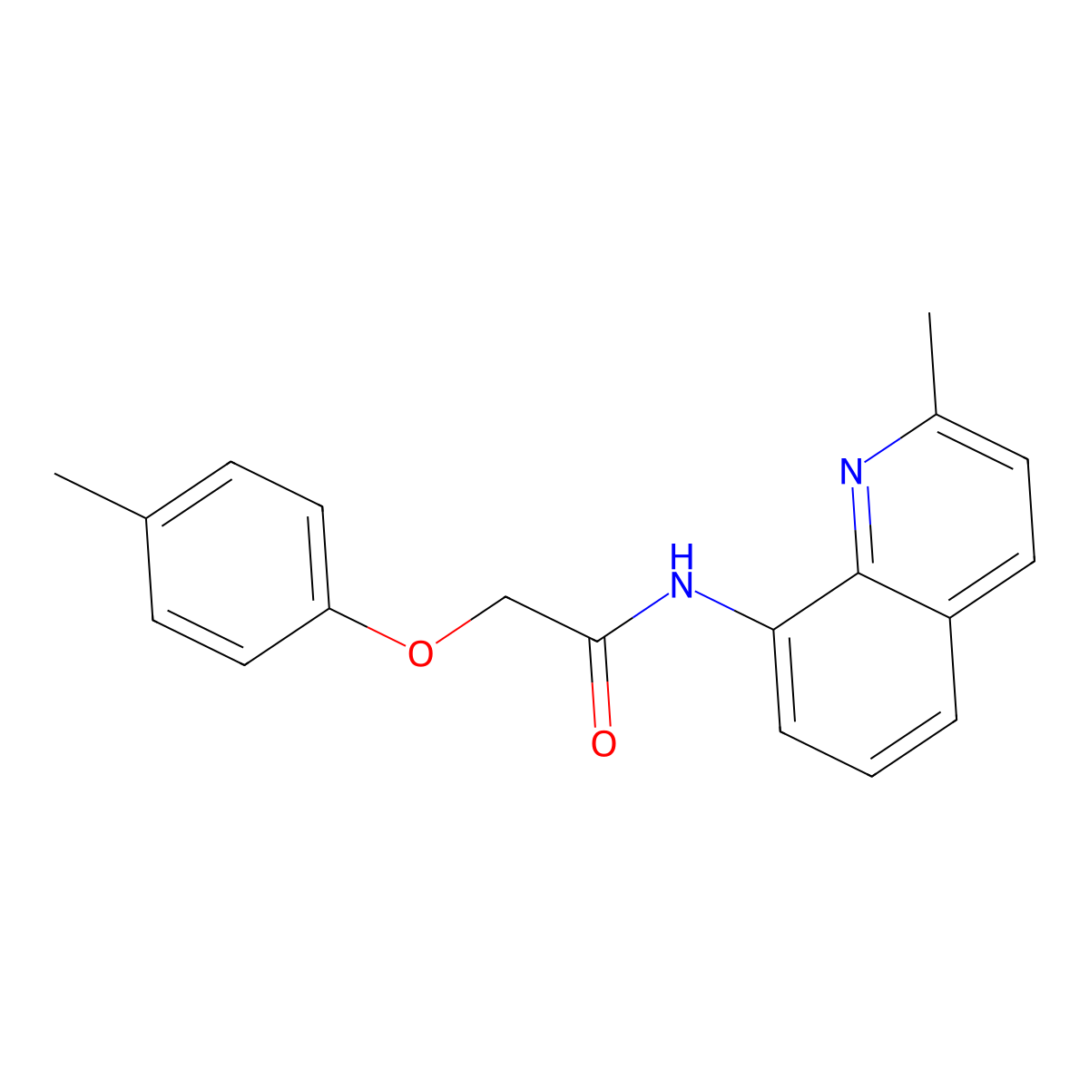 2-(4-methylphenoxy)-N-(2-methylquinolin-8-yl)acetamide molecular structure, CAS 839692-06-7