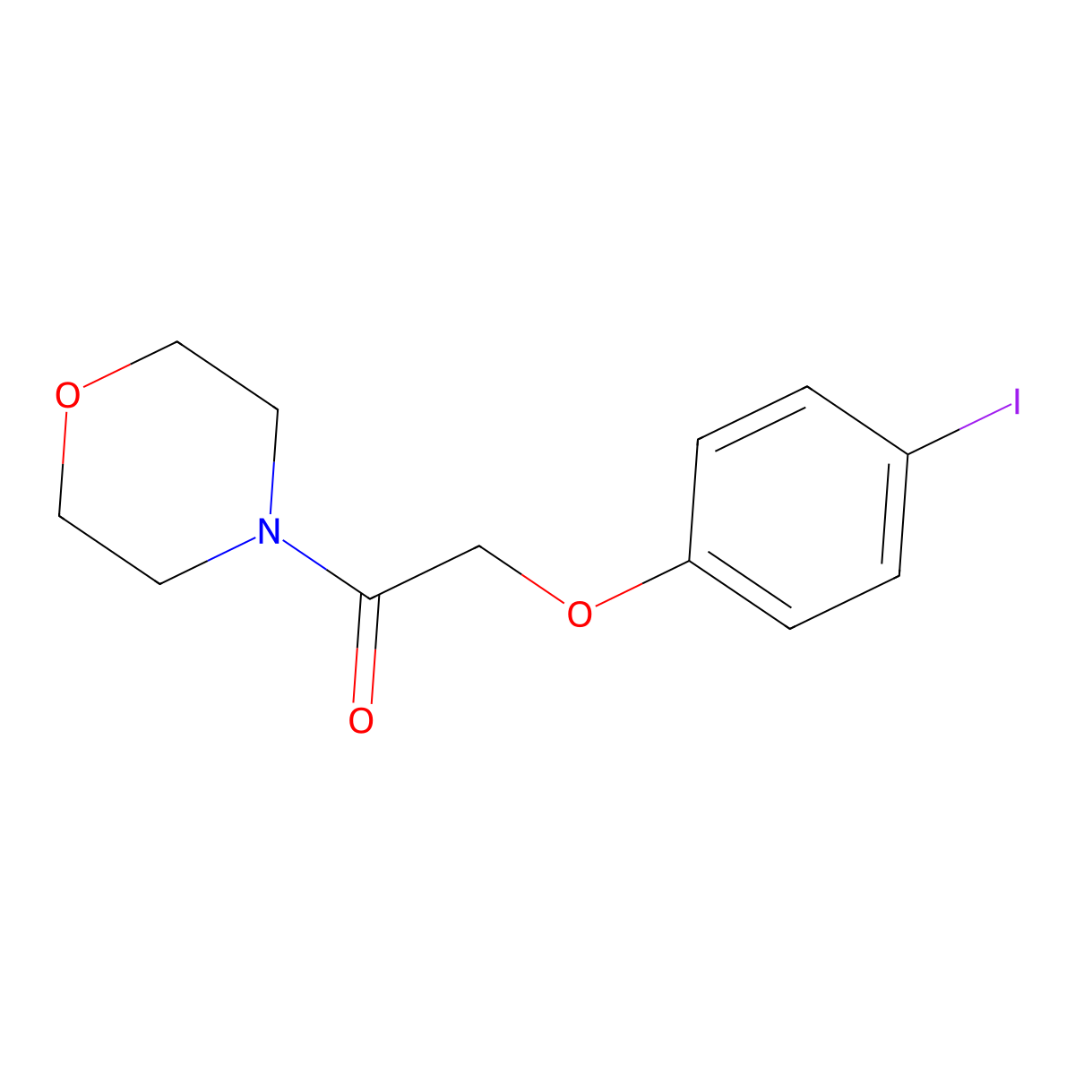 2-(4-Iodophenoxy)-1-(morpholin-4-yl)ethan-1-one molecular structure, CAS 839692-37-4