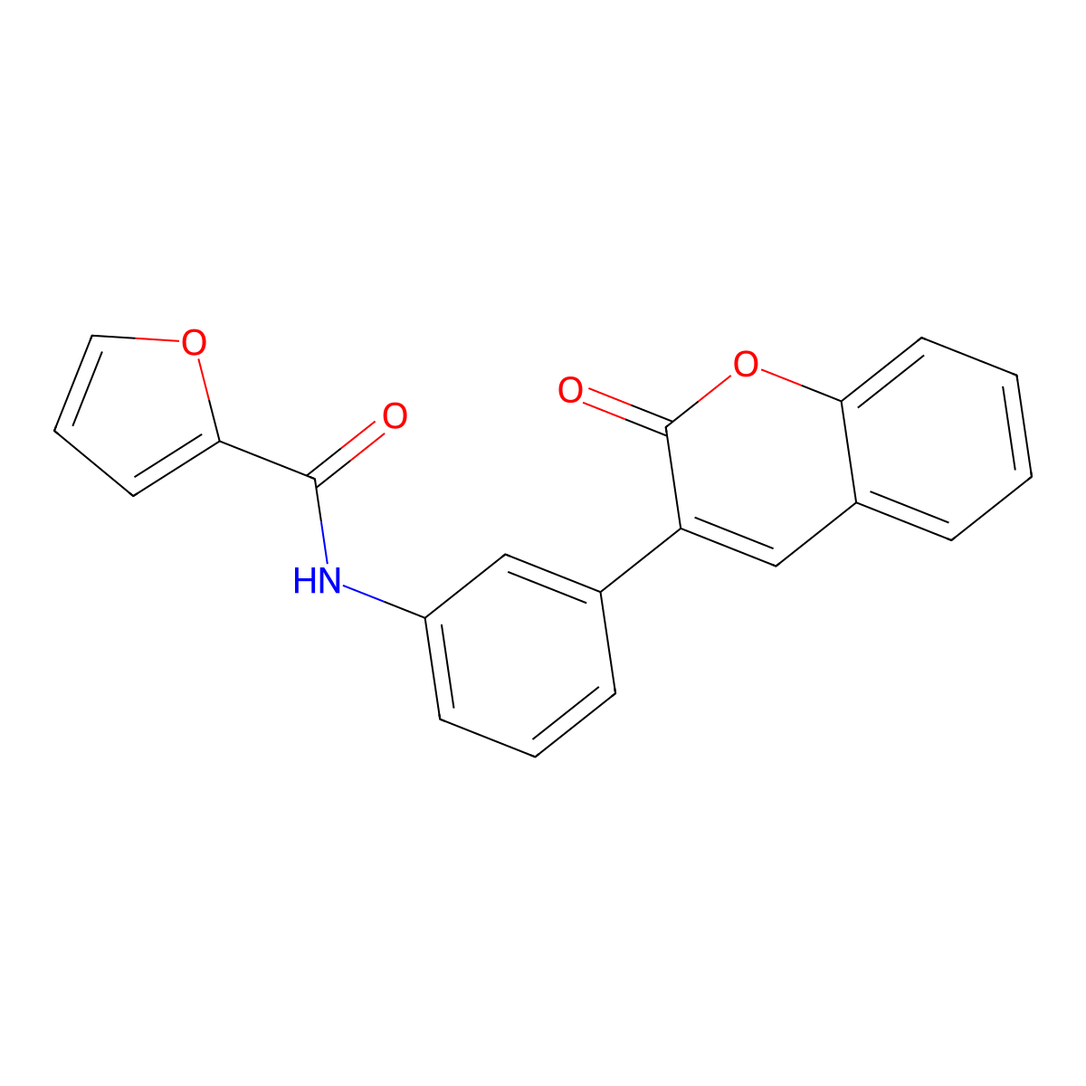 N-[3-(2-oxochromen-3-yl)phenyl]furan-2-carboxamide molecular structure, CAS 839692-46-5