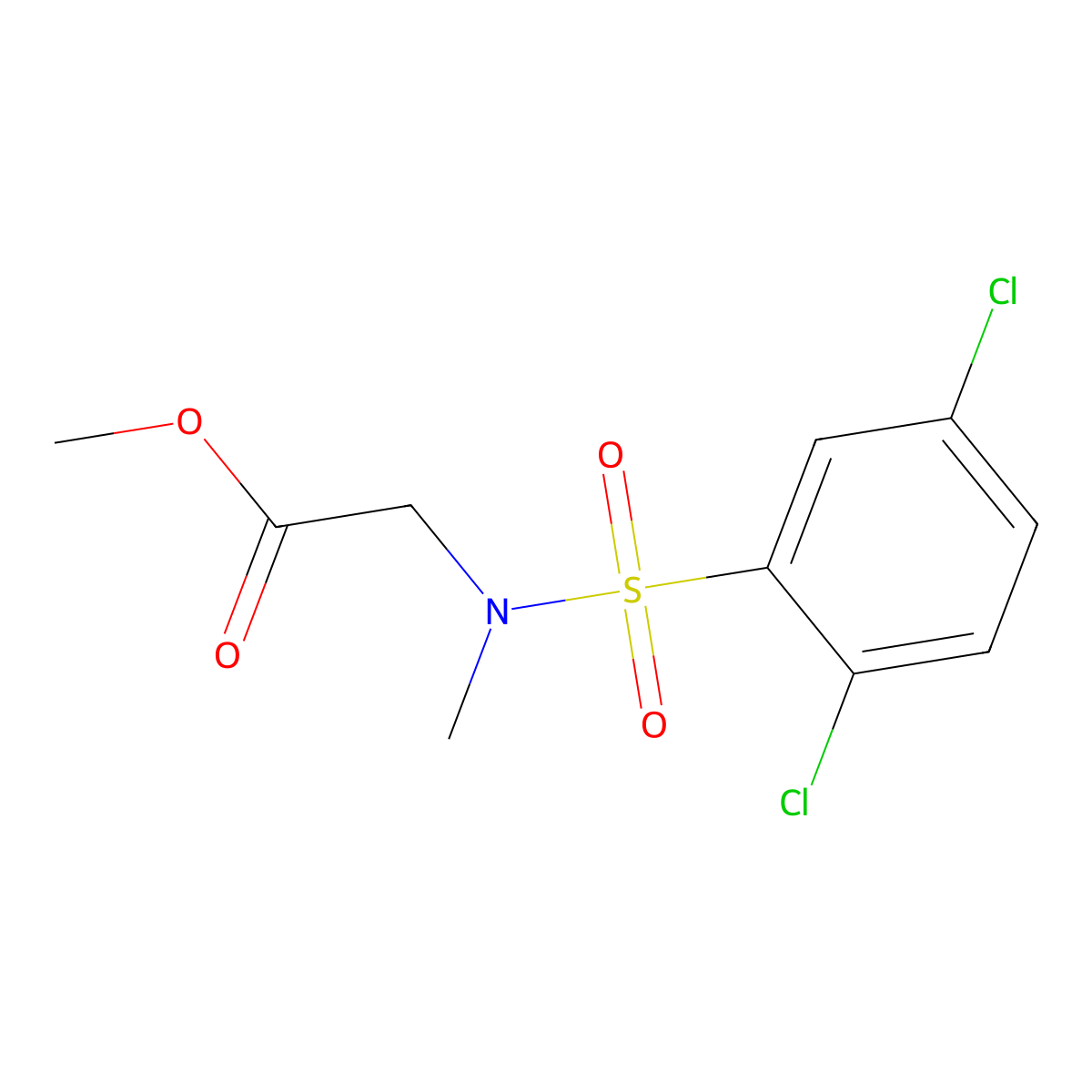 Methyl 2-[(2,5-dichlorophenyl)sulfonyl-methylamino]acetate molecular structure, CAS 839692-60-3