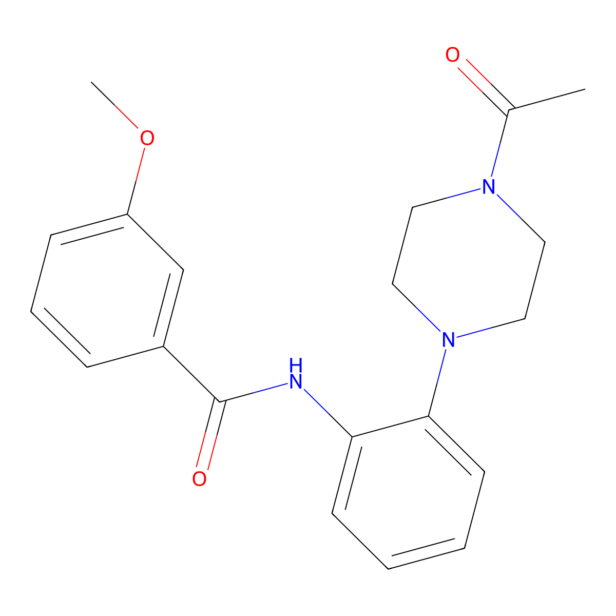 N-[2-(4-acetylpiperazin-1-yl)phenyl]-3-methoxybenzamide molecular structure, CAS 839692-68-1