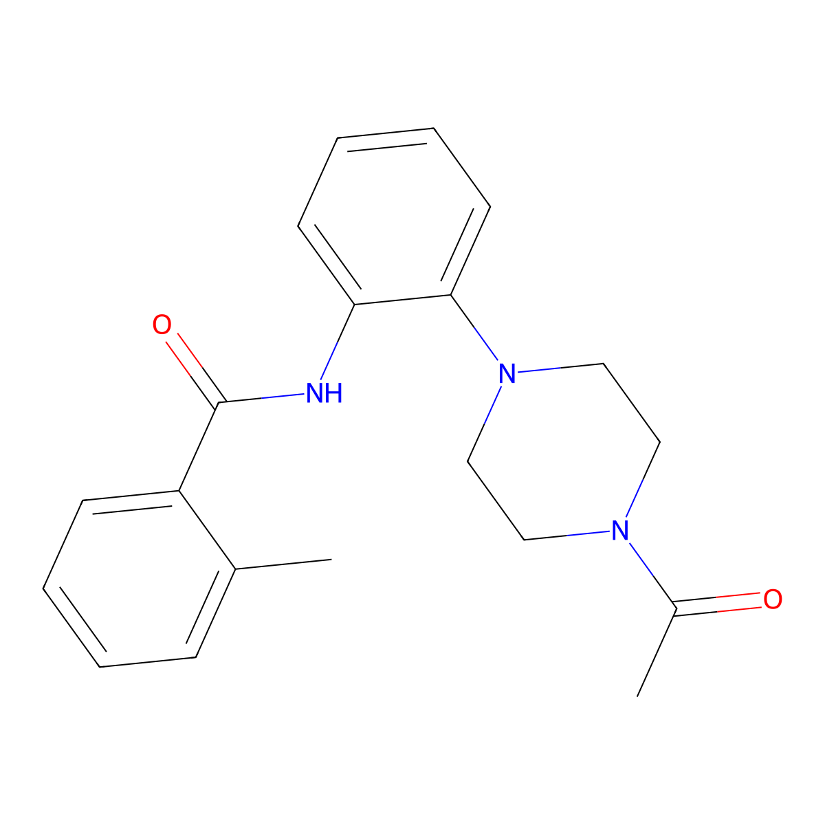 N-[2-(4-acetylpiperazin-1-yl)phenyl]-2-methylbenzamide molecular structure, CAS 839692-83-0