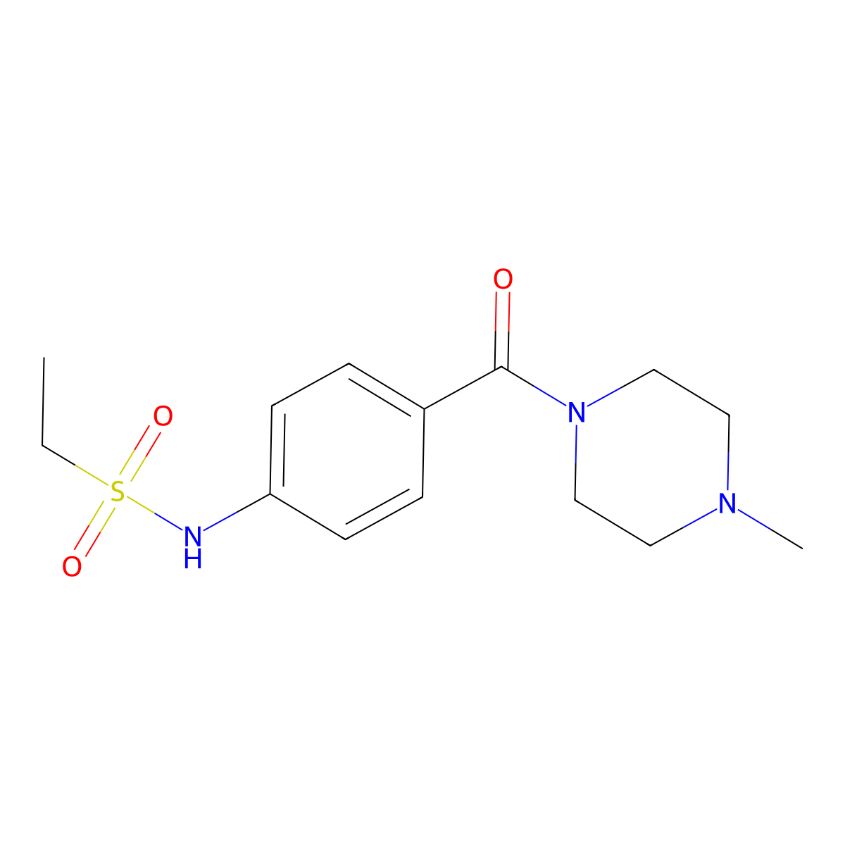 N-[4-(4-methylpiperazine-1-carbonyl)phenyl]ethanesulfonamide molecular structure, CAS 839692-92-1