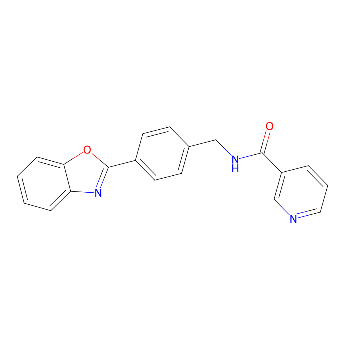 N-[4-(1,3-benzoxazol-2-yl)benzyl]pyridine-3-carboxamide molecular structure, CAS 839692-98-7