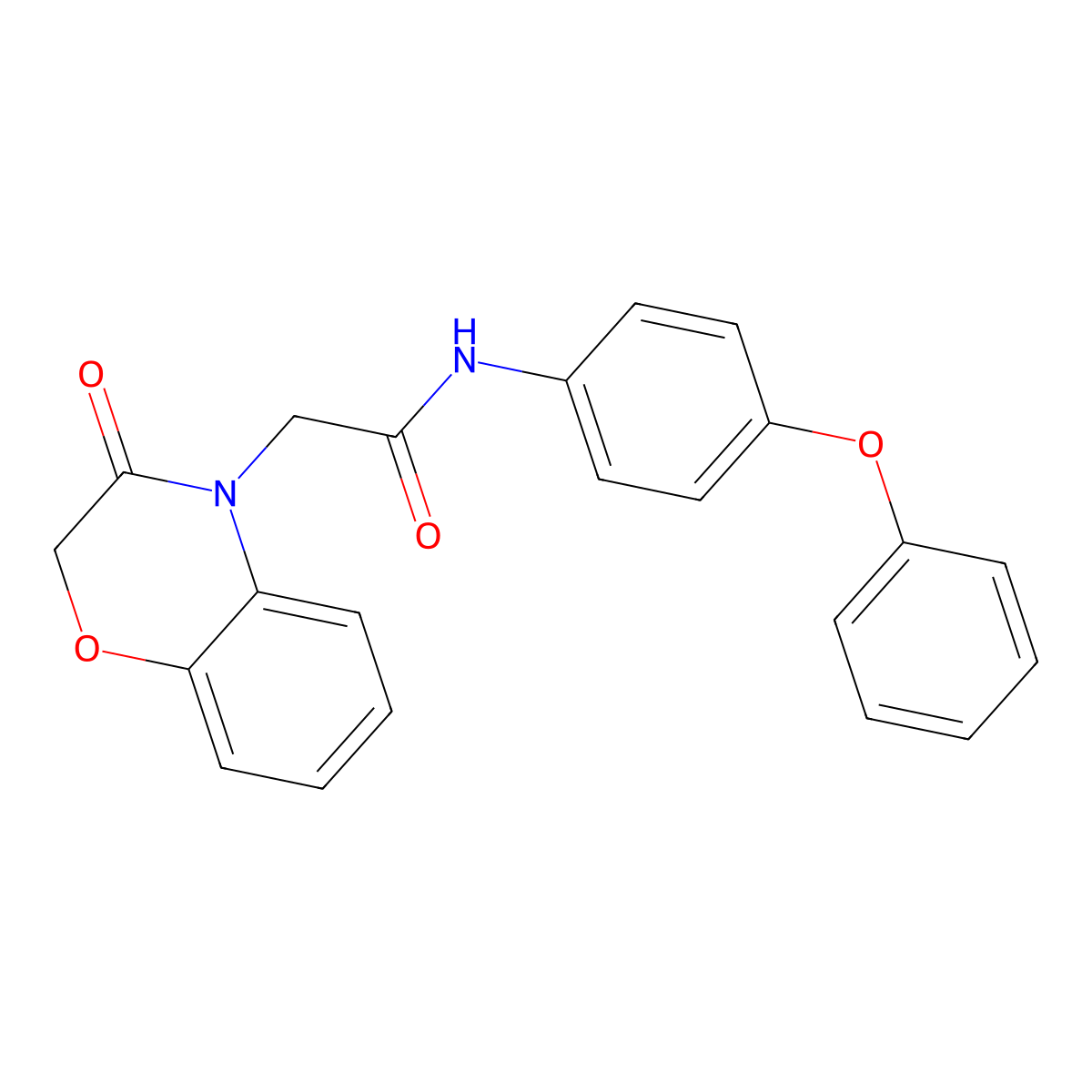 2-(3-oxo-1,4-benzoxazin-4-yl)-N-(4-phenoxyphenyl)acetamide molecular structure, CAS 839693-28-6