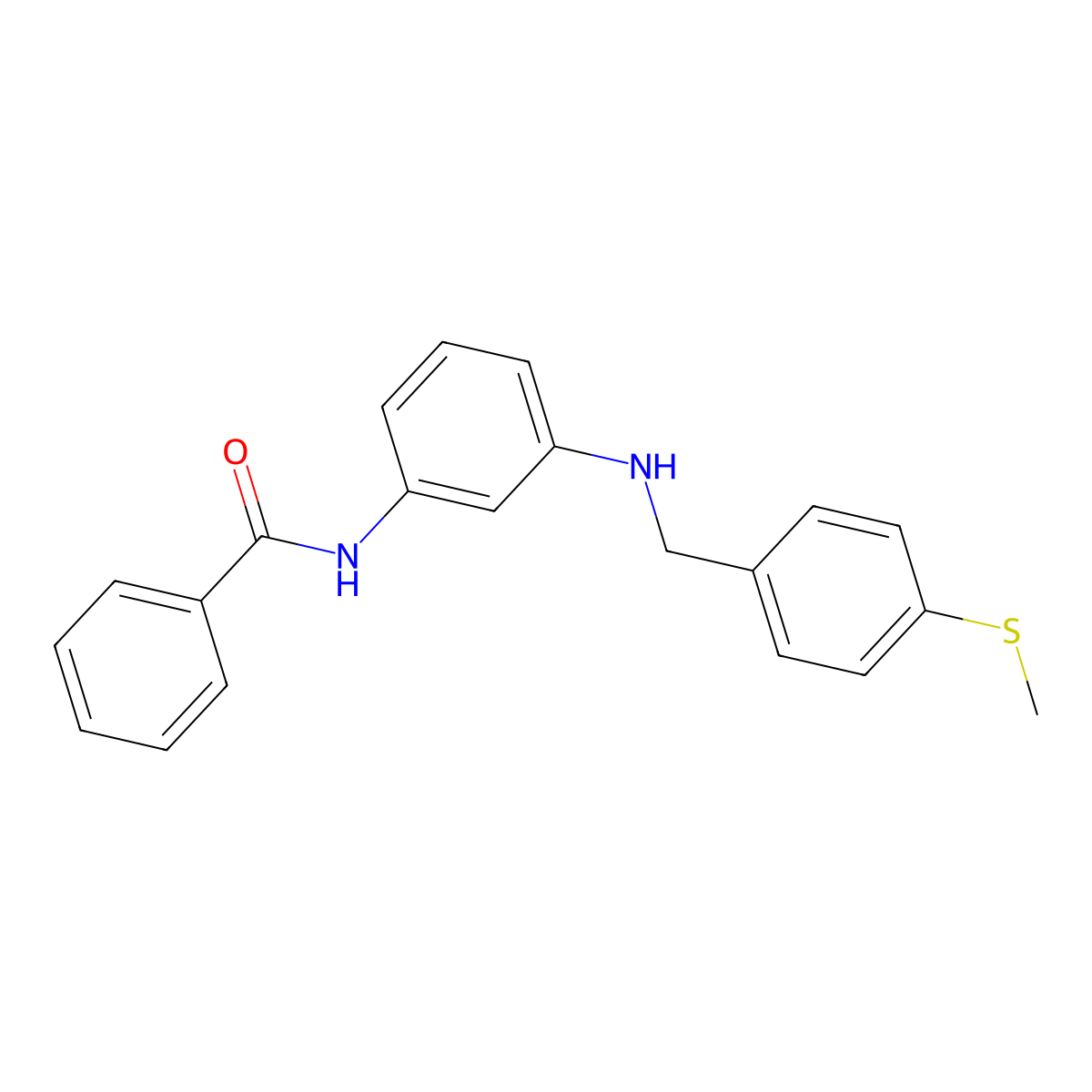 N-(3-{[4-(methylsulfanyl)benzyl]amino}phenyl)benzamide molecular structure, CAS 839693-31-1