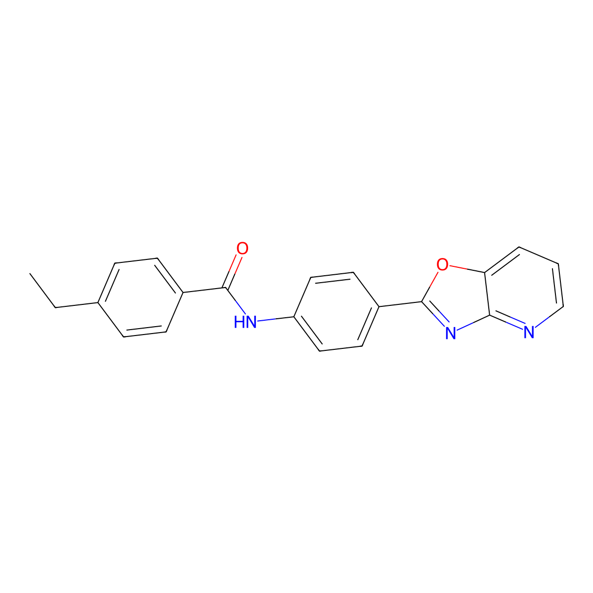 4-ethyl-N-(4-[1,3]oxazolo[4,5-b]pyridin-2-ylphenyl)benzamide molecular structure, CAS 839693-32-2