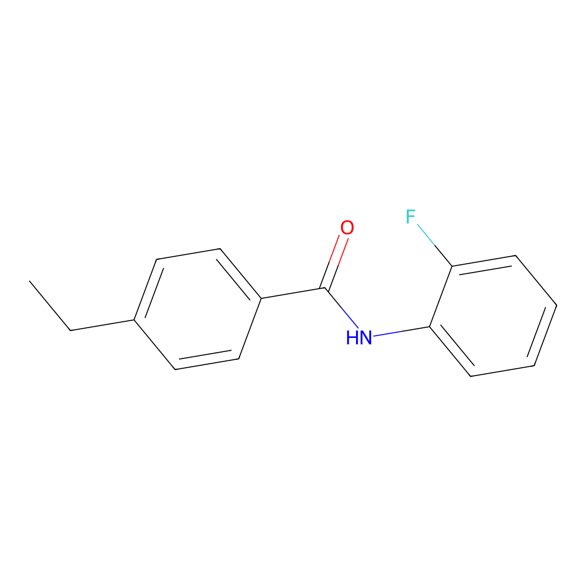 4-ethyl-N-(2-fluorophenyl)benzamide molecular structure, CAS 839693-39-9