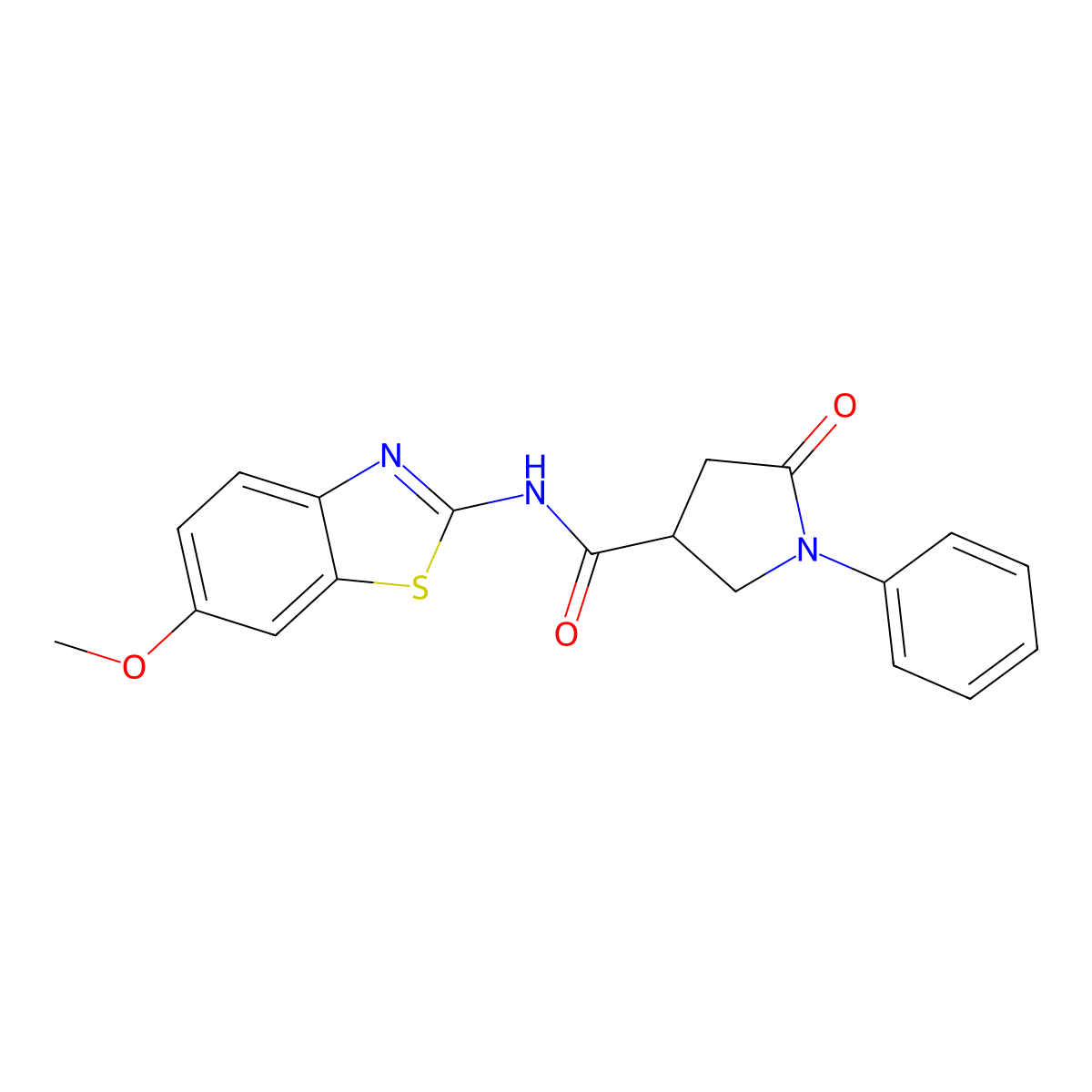 N-(6-methoxy-1,3-benzothiazol-2-yl)-5-oxo-1-phenylpyrrolidine-3-carboxamide molecular structure, CAS 839693-42-4