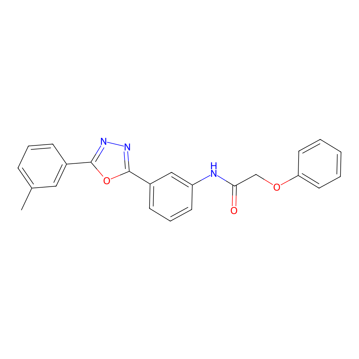N-[3-[5-(3-methylphenyl)-1,3,4-oxadiazol-2-yl]phenyl]-2-phenoxyacetamide molecular structure, CAS 839693-46-8