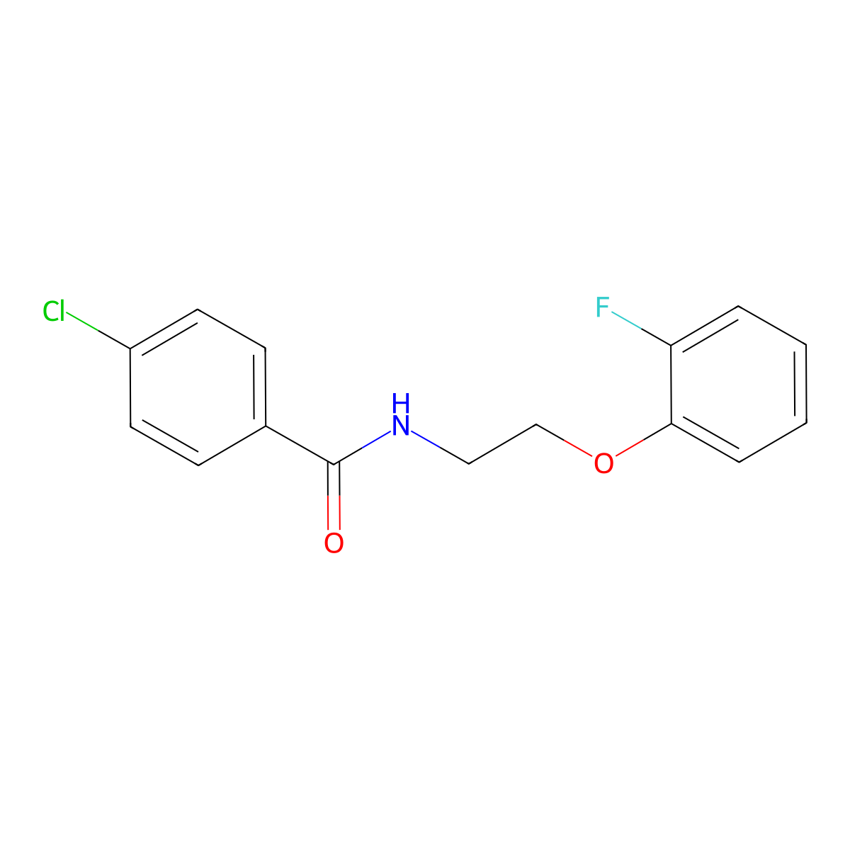 4-chloro-N-[2-(2-fluorophenoxy)ethyl]benzamide molecular structure, CAS 839693-48-0