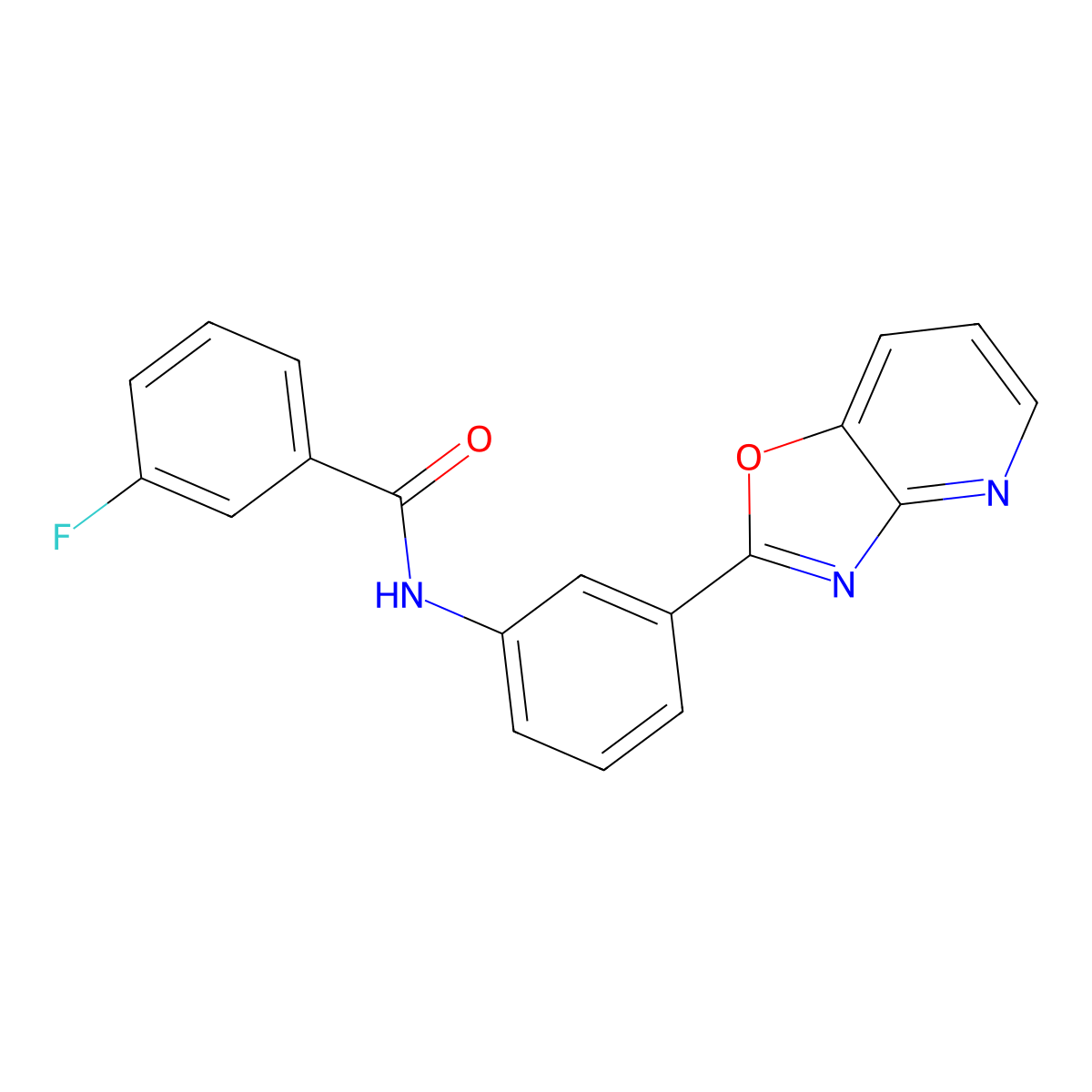 3-fluoro-N-[3-([1,3]oxazolo[4,5-b]pyridin-2-yl)phenyl]benzamide molecular structure, CAS 839693-55-9