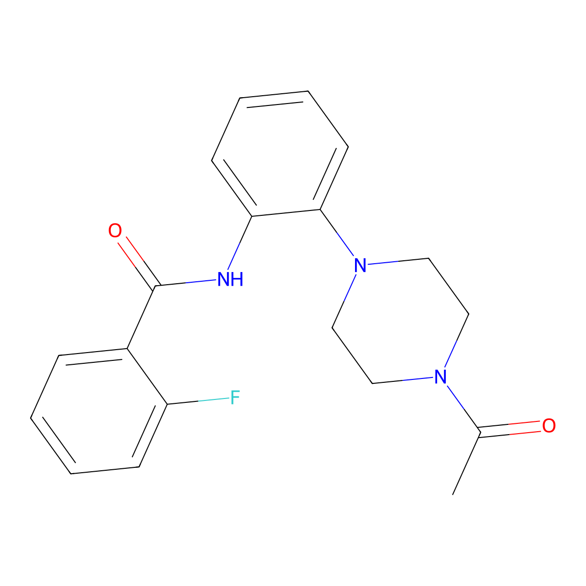 N-[2-(4-acetylpiperazin-1-yl)phenyl]-2-fluorobenzamide molecular structure, CAS 839693-78-6