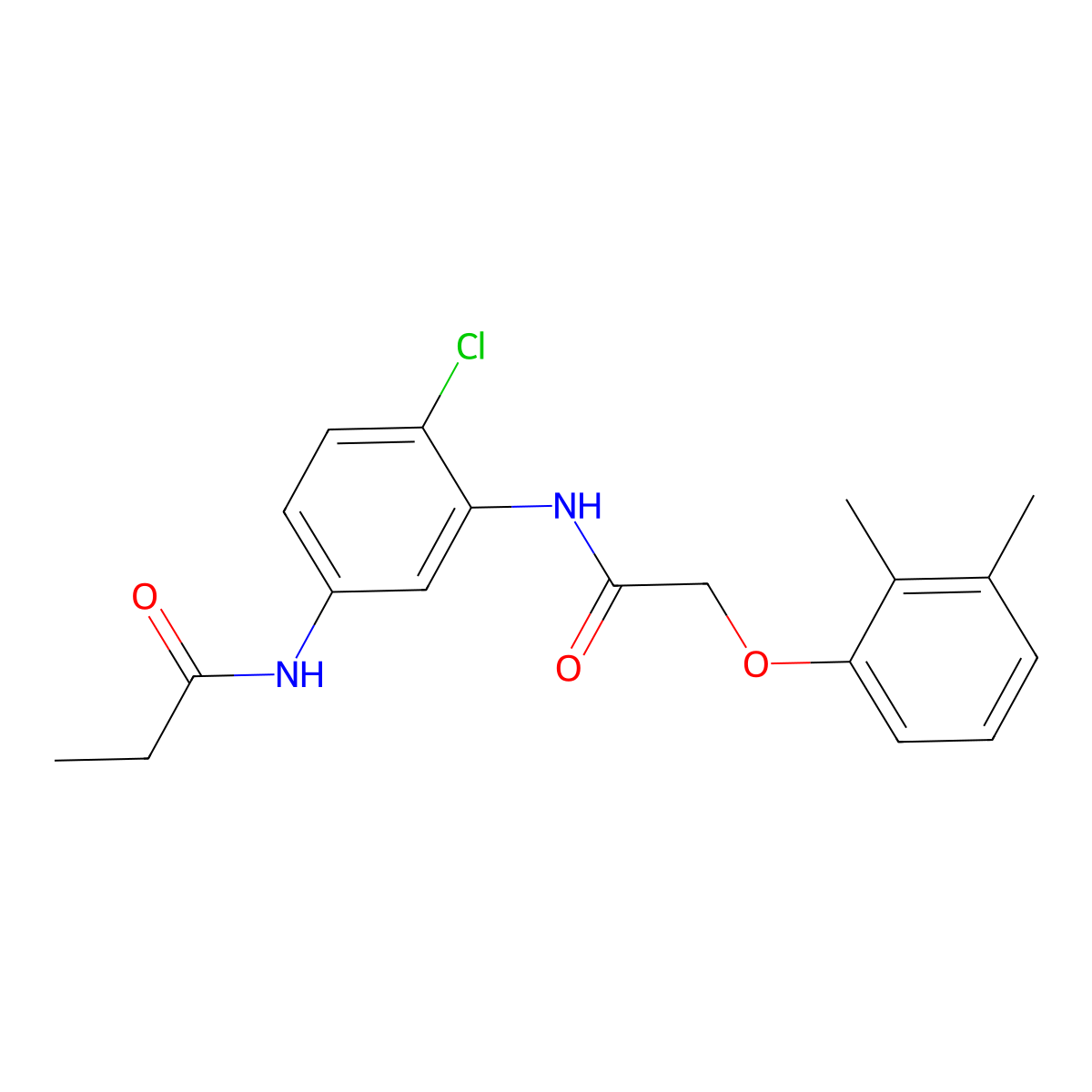 N-(4-chloro-3-{[(2,3-dimethylphenoxy)acetyl]amino}phenyl)propanamide molecular structure, CAS 839693-89-9