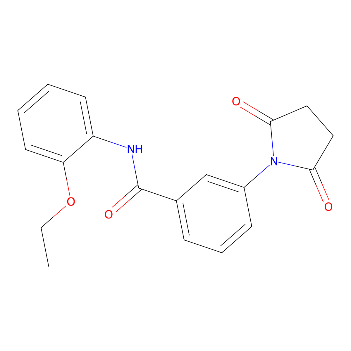 3-(2,5-dioxopyrrolidin-1-yl)-N-(2-ethoxyphenyl)benzamide molecular structure, CAS 839693-99-1