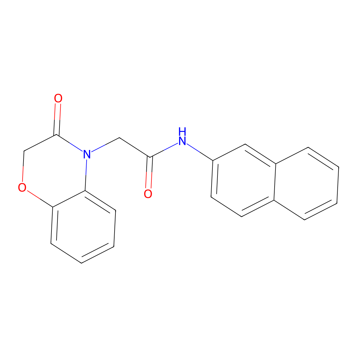 N-naphthalen-2-yl-2-(3-oxo-1,4-benzoxazin-4-yl)acetamide molecular structure, CAS 839694-08-5