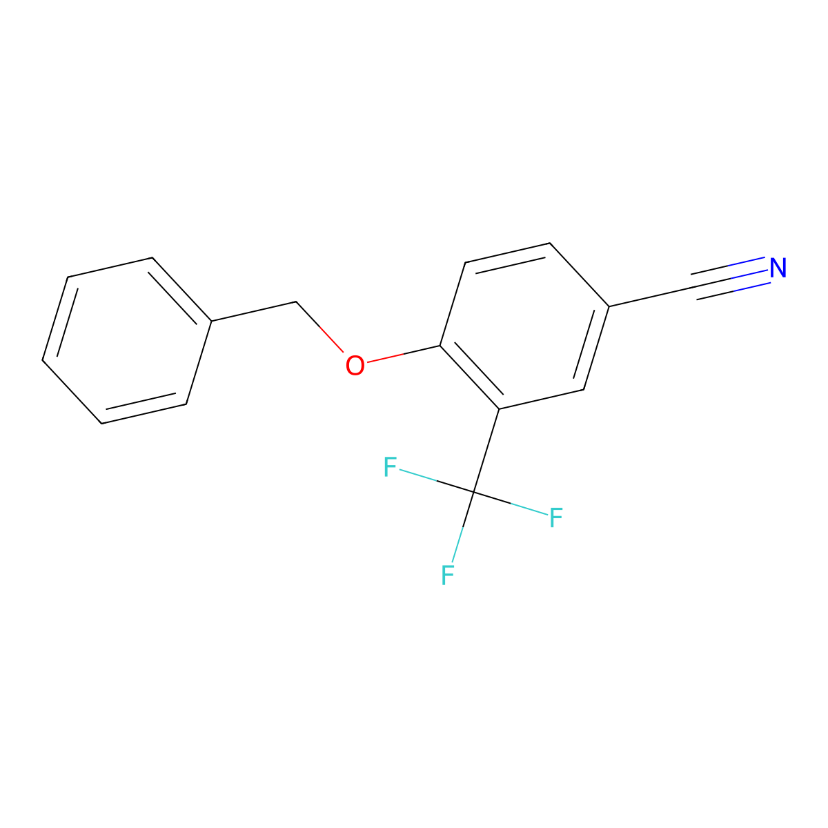 4-(Benzyloxy)-3-(trifluoromethyl)benzonitrile molecular structure, CAS 839694-30-3