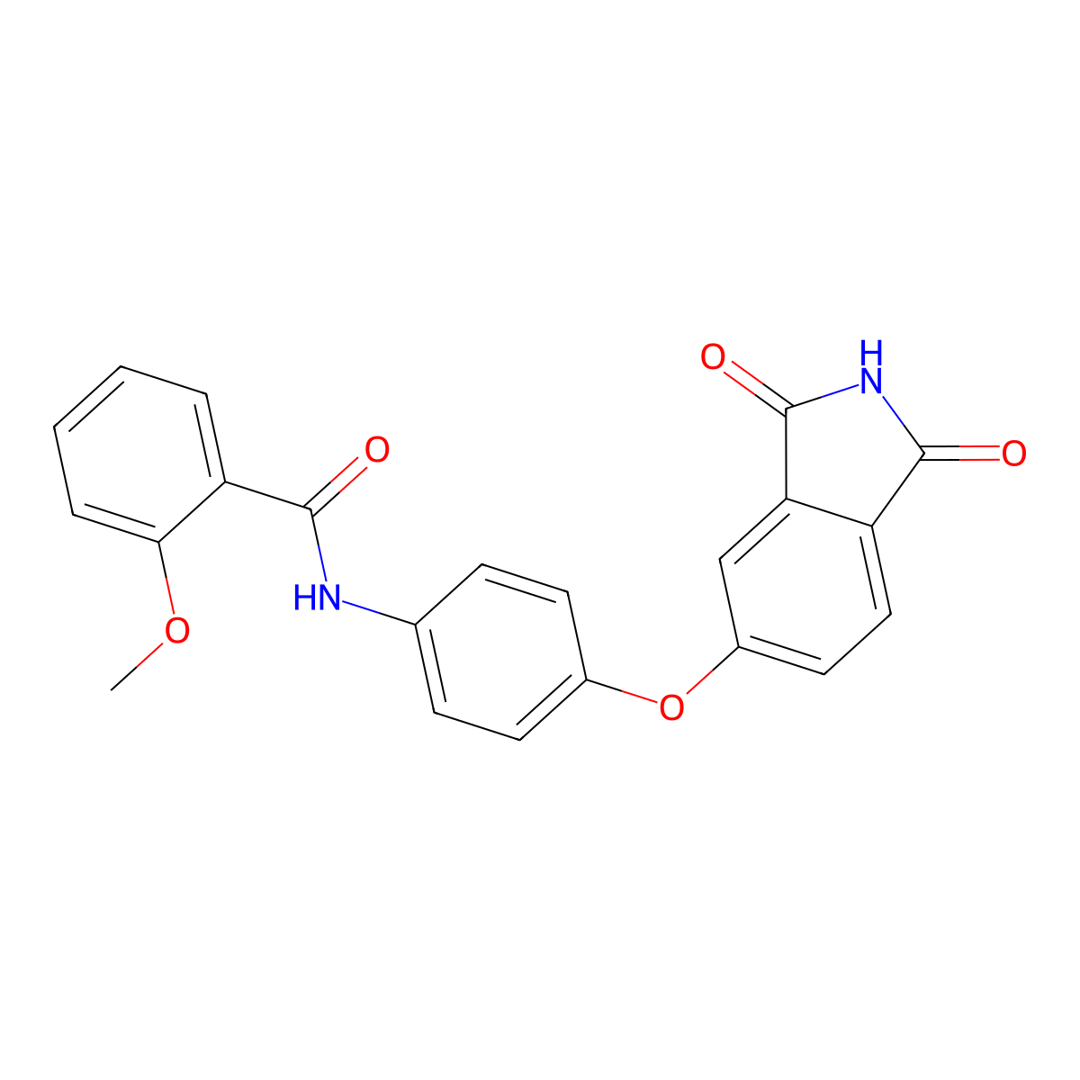 N-[4-(1,3-dioxoisoindol-5-yl)oxyphenyl]-2-methoxybenzamide molecular structure, CAS 839694-83-6