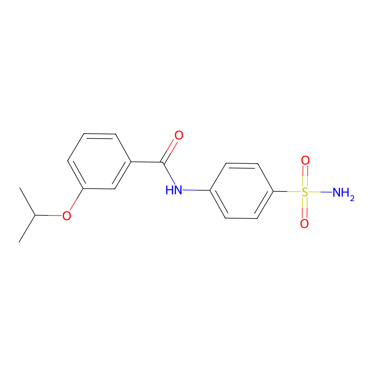 N-[4-(aminosulfonyl)phenyl]-3-isopropoxybenzamide molecular structure, CAS 839695-08-8