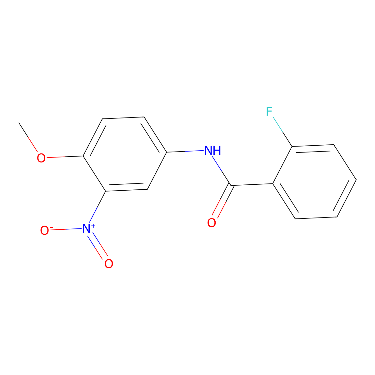 2-fluoro-N-(4-methoxy-3-nitrophenyl)benzamide molecular structure, CAS 839695-09-9