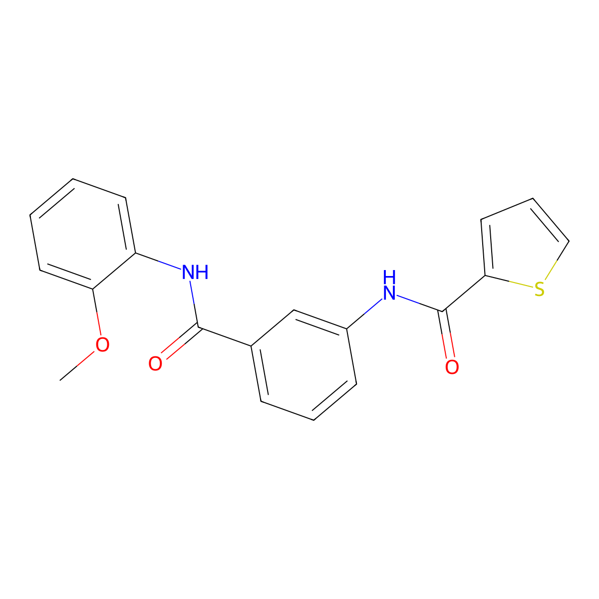 N-[3-[(2-methoxyphenyl)carbamoyl]phenyl]thiophene-2-carboxamide molecular structure, CAS 839695-30-6