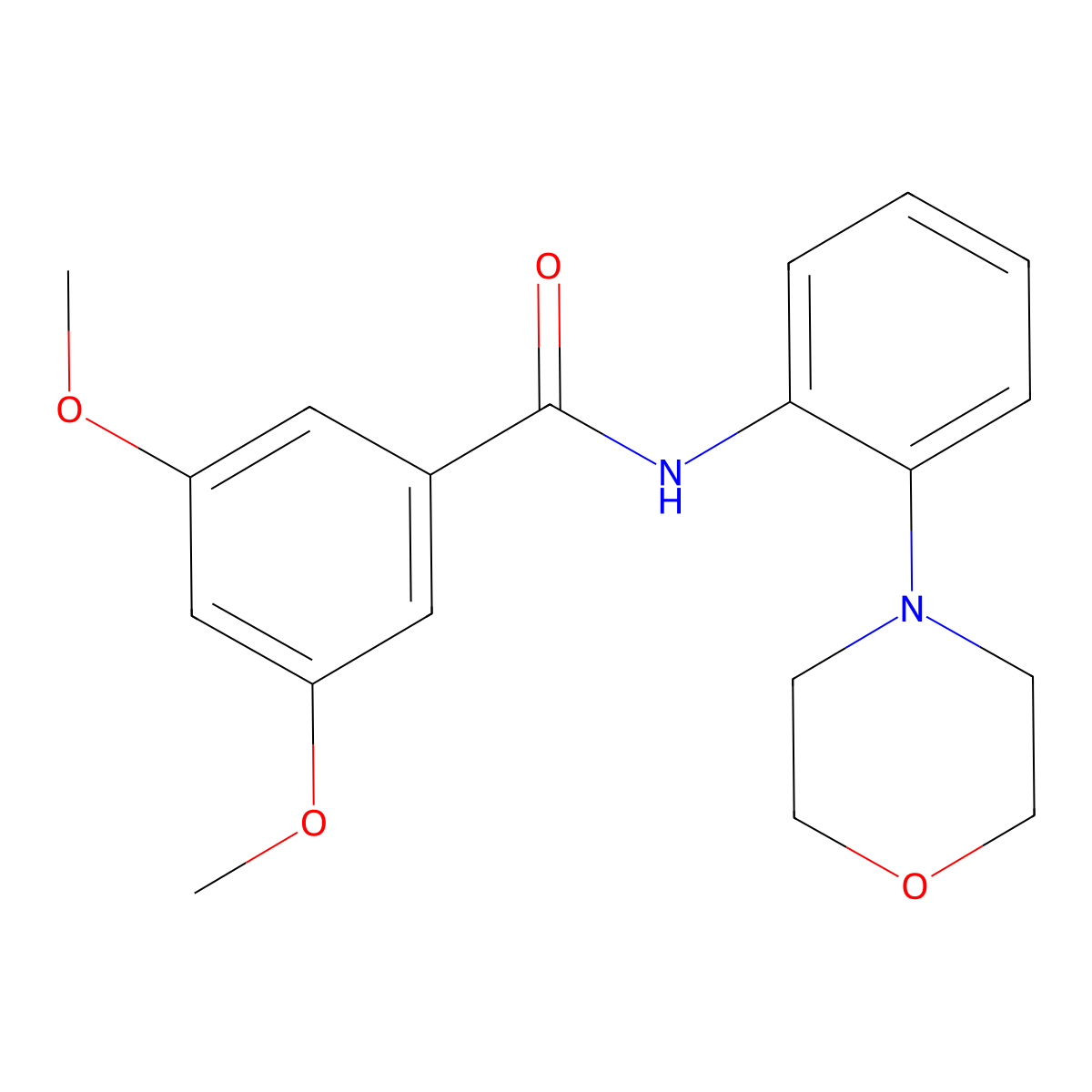 3,5-dimethoxy-N-(2-morpholin-4-ylphenyl)benzamide molecular structure, CAS 839695-41-9