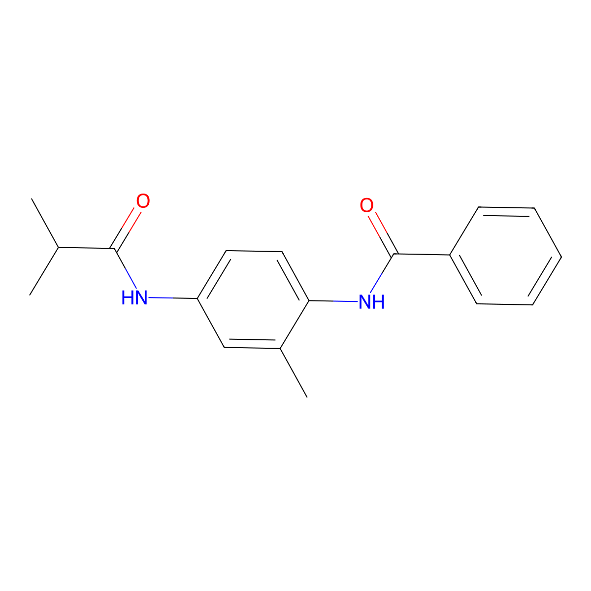 N-[4-(isobutyrylamino)-2-methylphenyl]benzamide molecular structure, CAS 839695-43-1