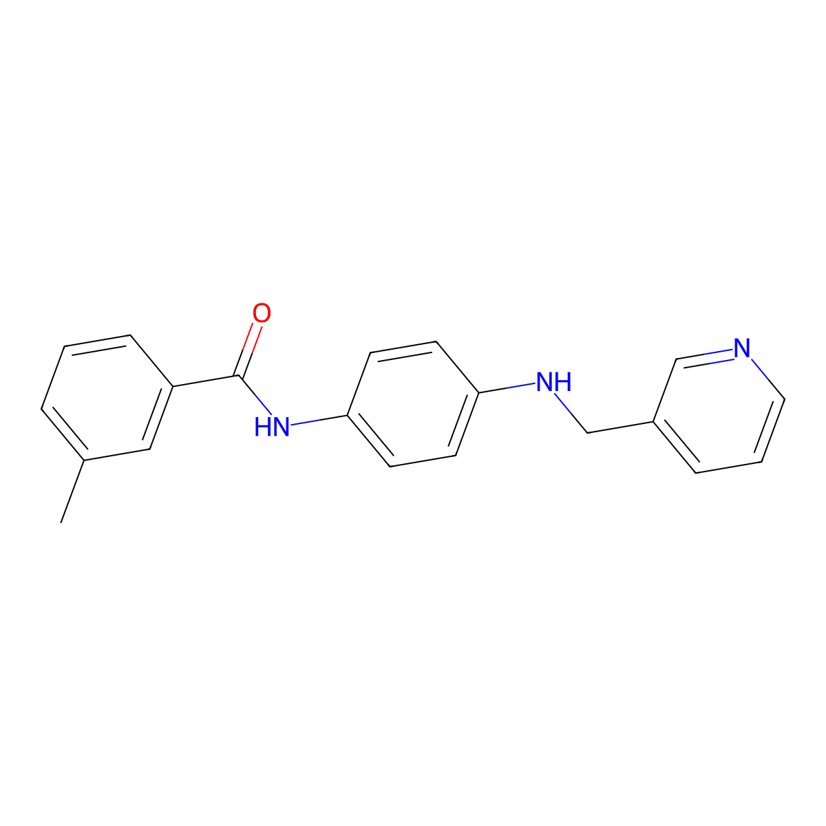 3-Methyl-N-(4-((pyridin-3-ylmethyl)amino)phenyl)benzamide molecular structure, CAS 839695-57-7