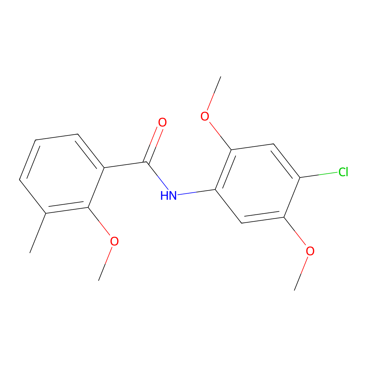 N-(4-chloro-2,5-dimethoxyphenyl)-2-methoxy-3-methylbenzamide molecular structure, CAS 839695-60-2