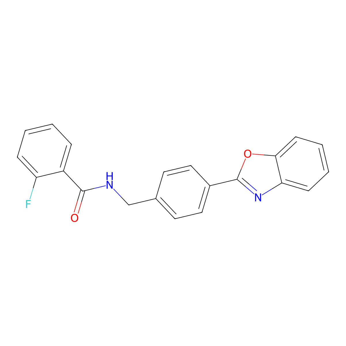 N-[4-(1,3-benzoxazol-2-yl)benzyl]-2-fluorobenzamide molecular structure, CAS 839695-87-3