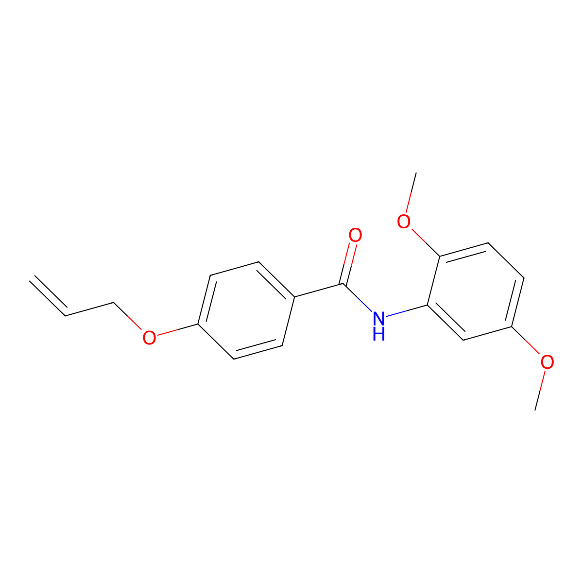 N-(2,5-dimethoxyphenyl)-4-prop-2-enoxybenzamide molecular structure, CAS 839696-32-1