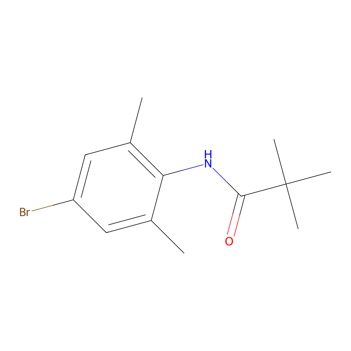 N-(4-bromo-2,6-dimethylphenyl)-2,2-dimethylpropanamide molecular structure, CAS 839696-41-2