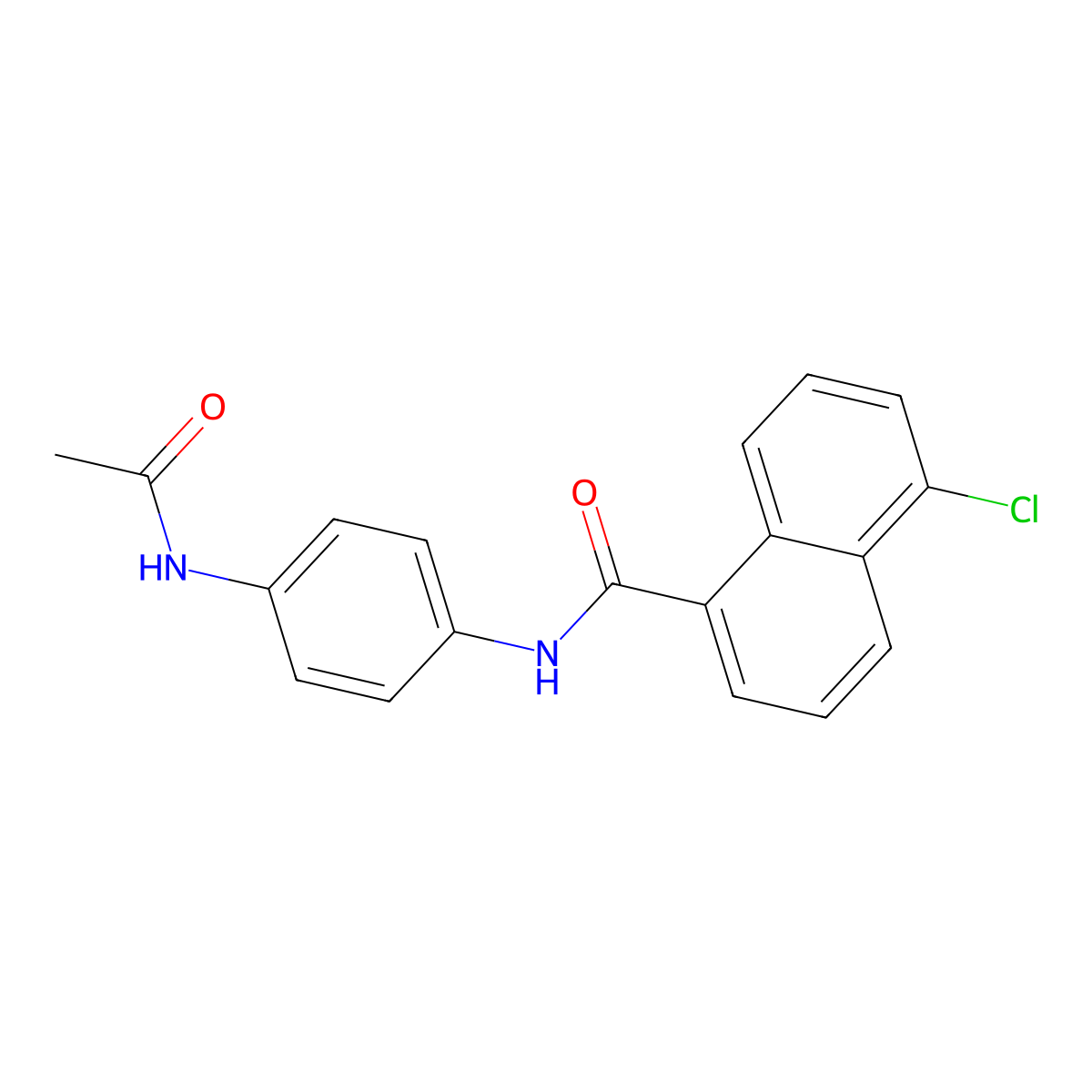 N-[4-(acetylamino)phenyl]-5-chloro-1-naphthamide molecular structure, CAS 839696-52-5