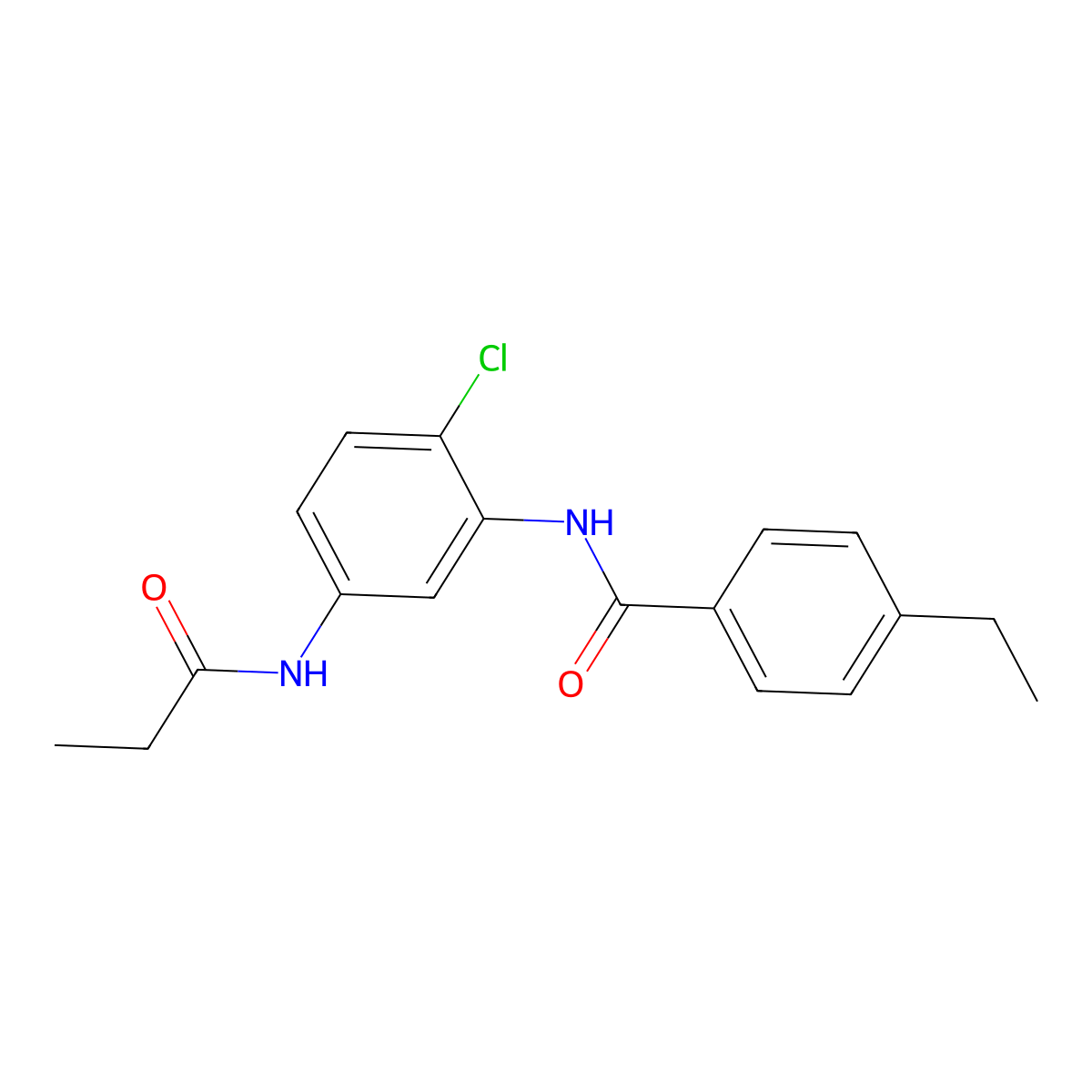 N-[2-chloro-5-(propanoylamino)phenyl]-4-ethylbenzamide molecular structure, CAS 839696-79-6